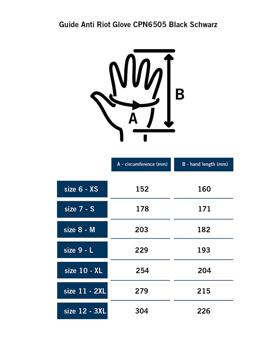 MoG Masters of Gloves Guide Anti Riot Schnitt-Stichschutzhandschuh CPN6505