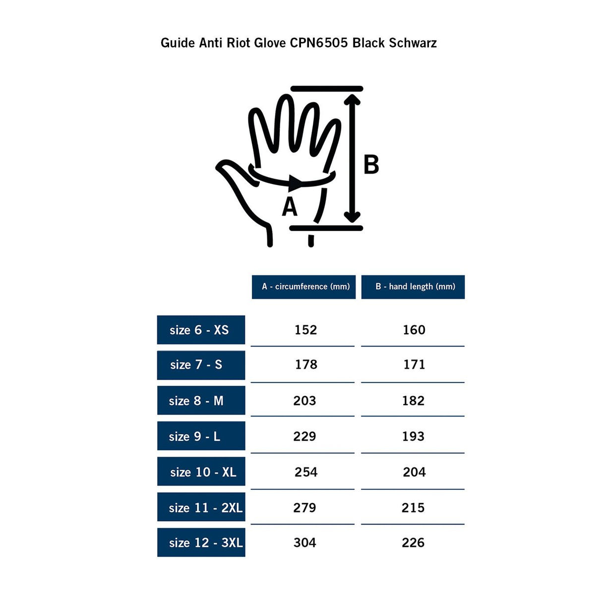 MoG Masters of Gloves Guide Anti Riot Schnitt-Stichschutzhandschuh CPN6505