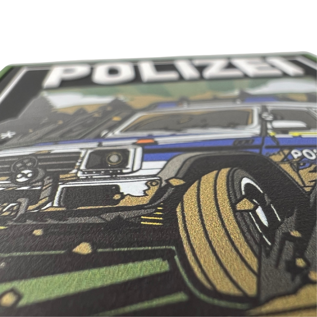 Polizei Hiking Backpack Rubber Patch
