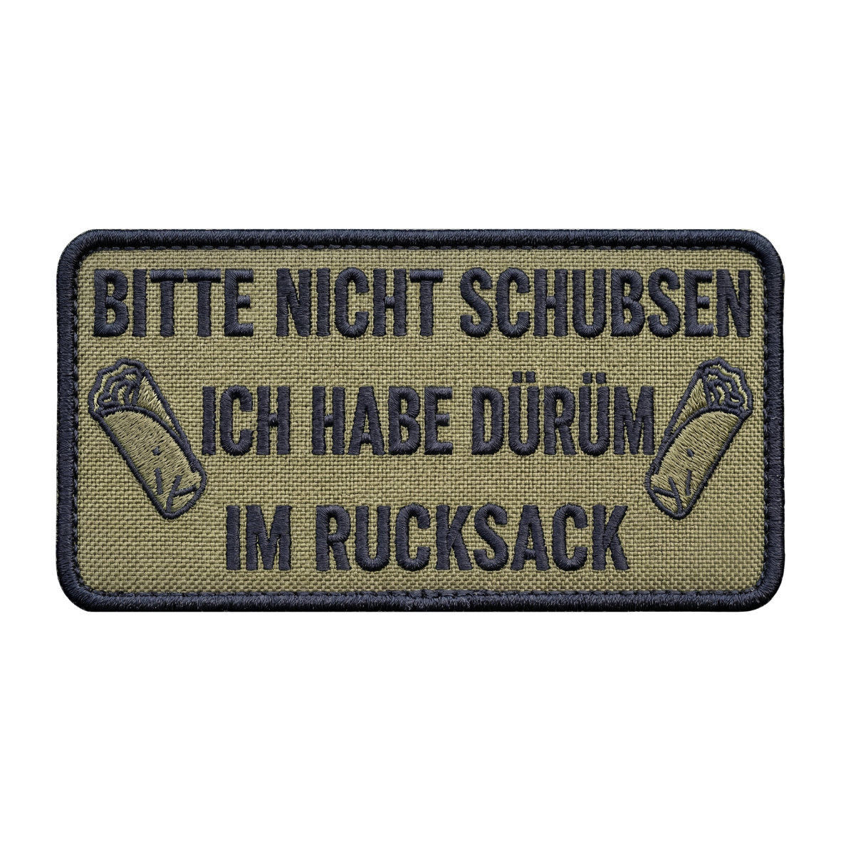 Bitte nicht schubsen Textil Patch