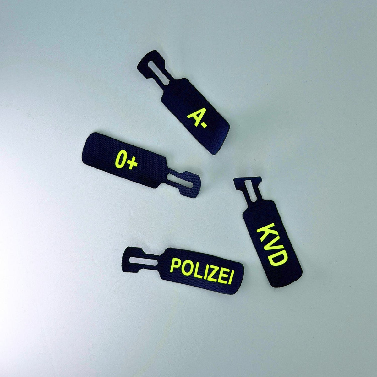 Tactical Zipper Pull Blutgruppe 2er Pack