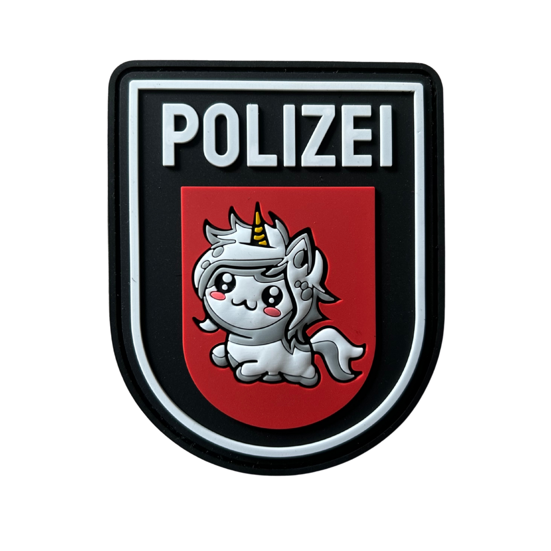Little Unicorn Polizei Rubber Patch