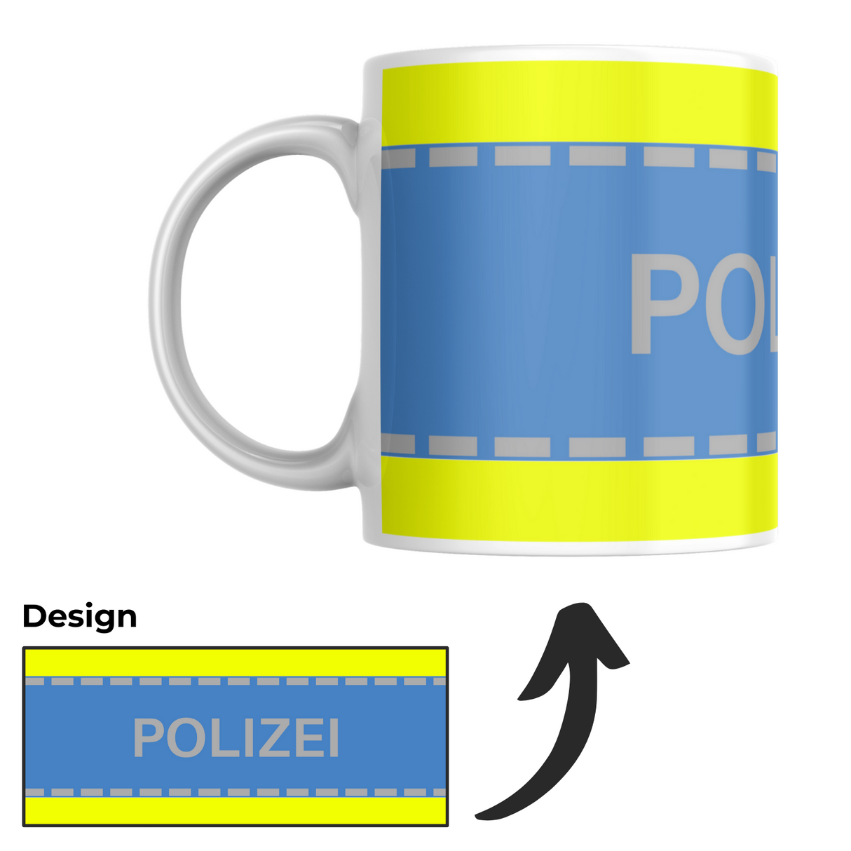 Polizei Neon Becher