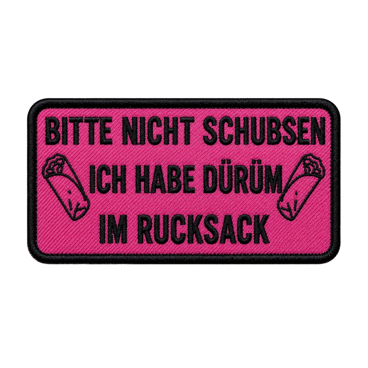 Bitte nicht schubsen Textil Patch