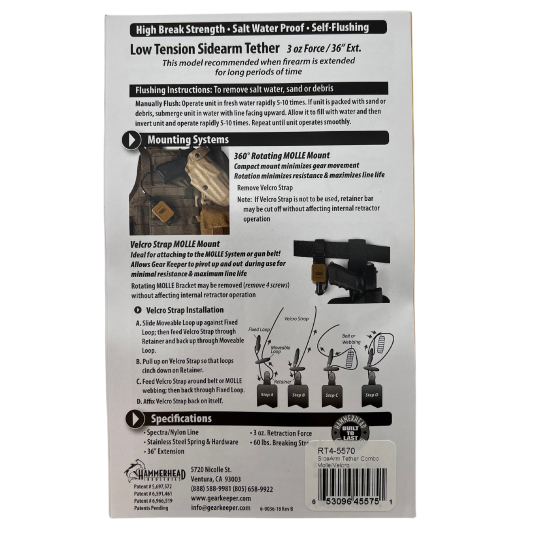 GearKeeper Kurzwaffen Molle+Kletthalterung CT RT4-5570