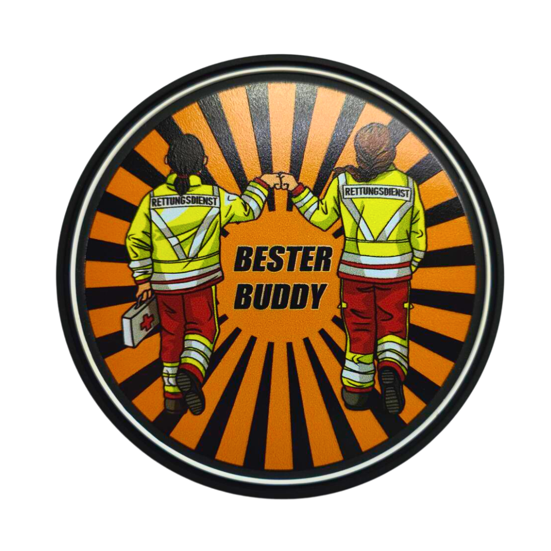 Retter Bester Buddy Frau/Frau Rubber Patch