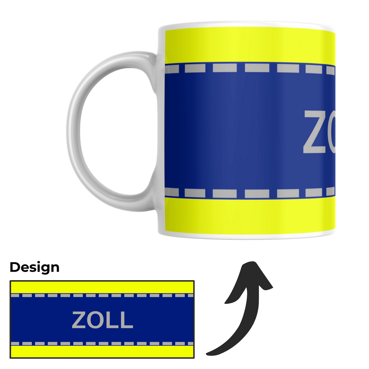 Zoll Neon Becher