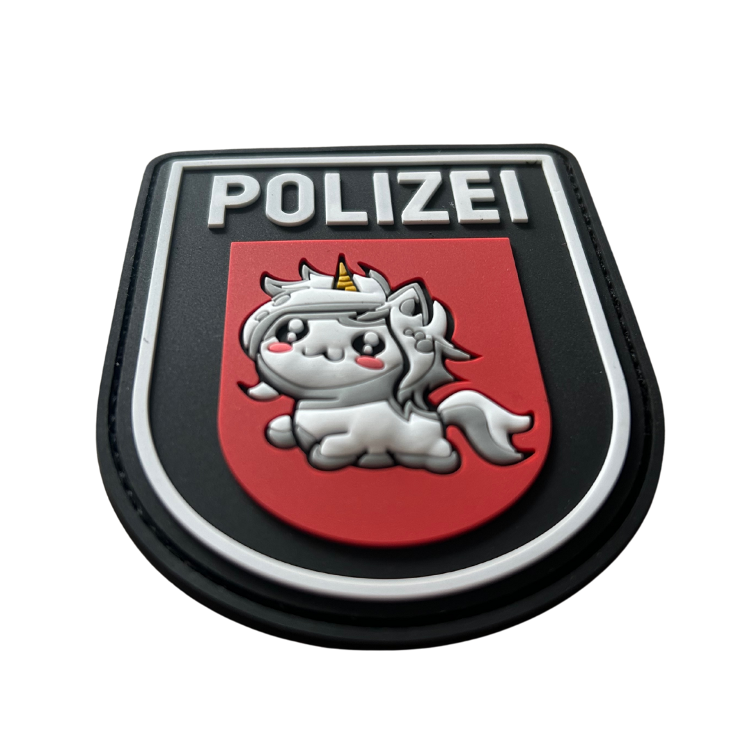Little Unicorn Polizei Rubber Patch