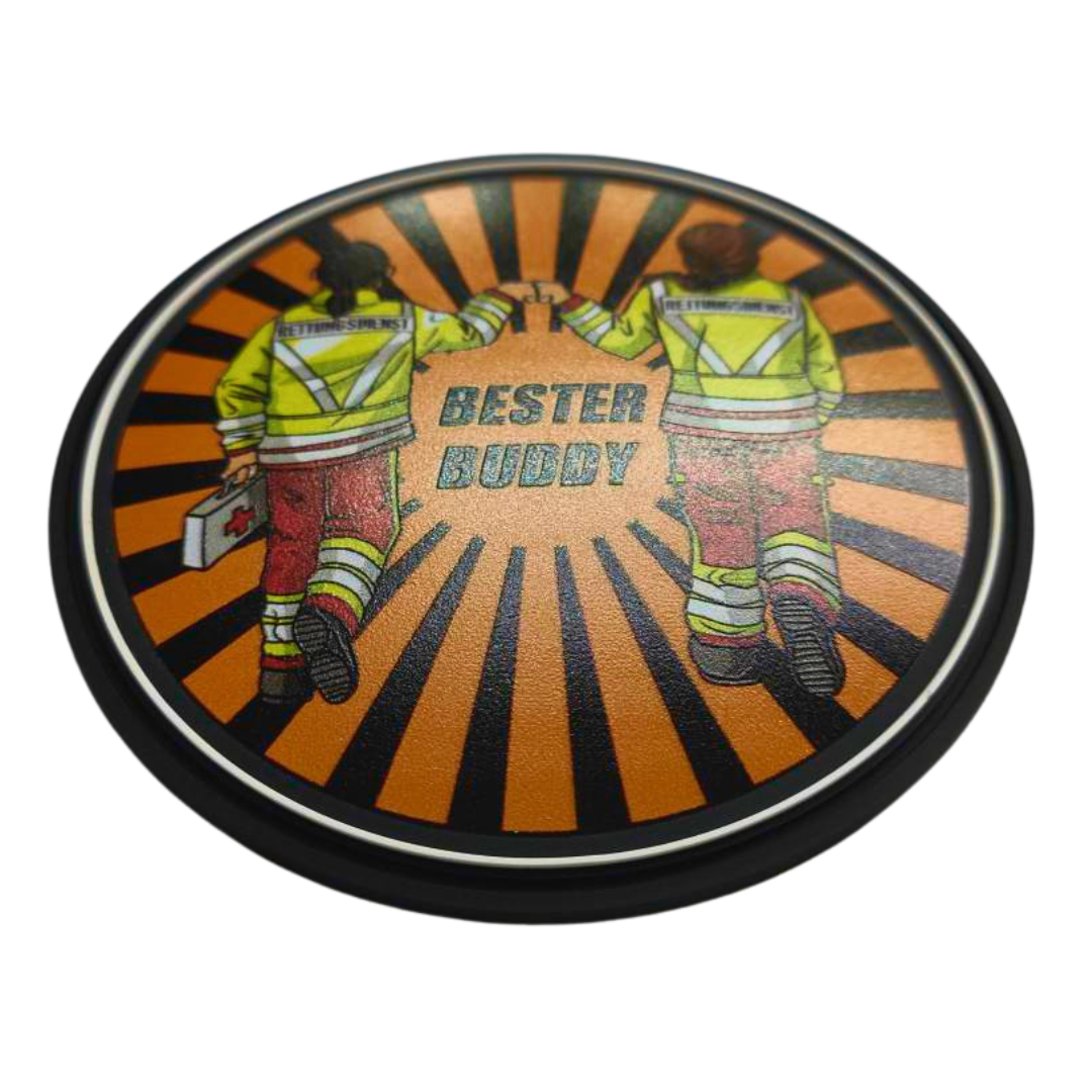 Retter Bester Buddy Frau/Frau Rubber Patch