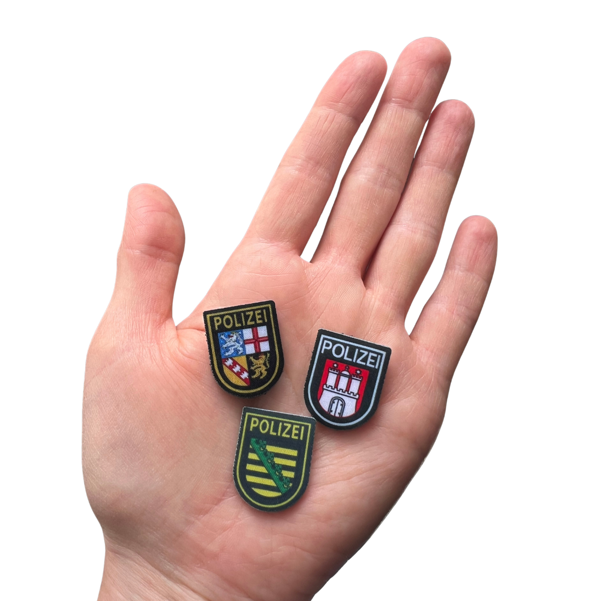 Mini Polizei Bundesländer Textil Patches