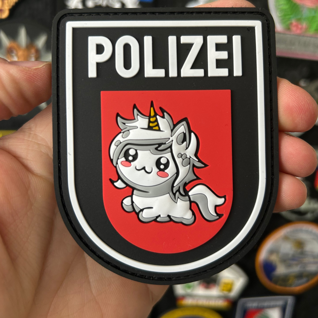 Little Unicorn Polizei Rubber Patch