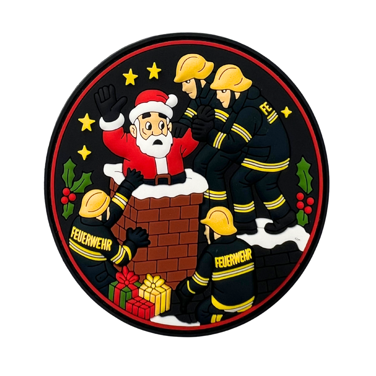 Feuerwehr Weihnachtsretter Rubber Patch