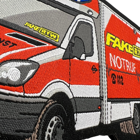 Fake RTW Einsatzfahrzeug Textil Patch