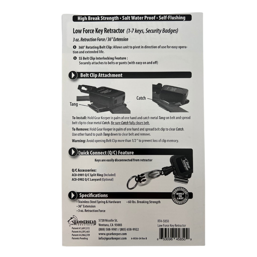 GearKeeper Schlüssel - / Werkzeug Halter RT4-5850 mit drehbarem Clip