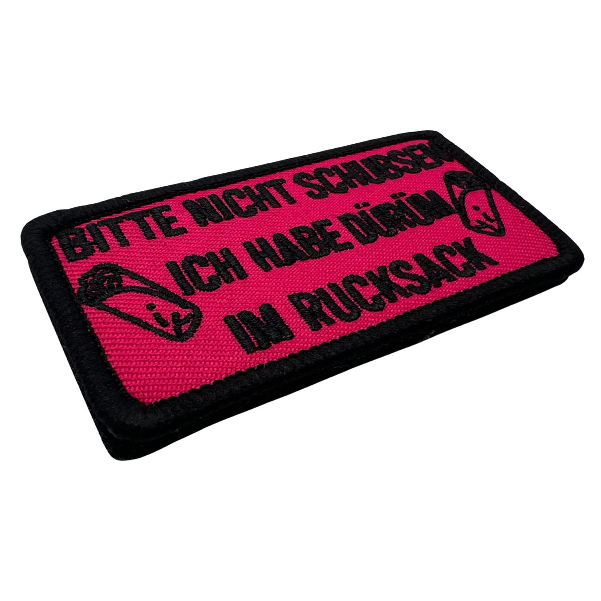Bitte nicht schubsen Textil Patch