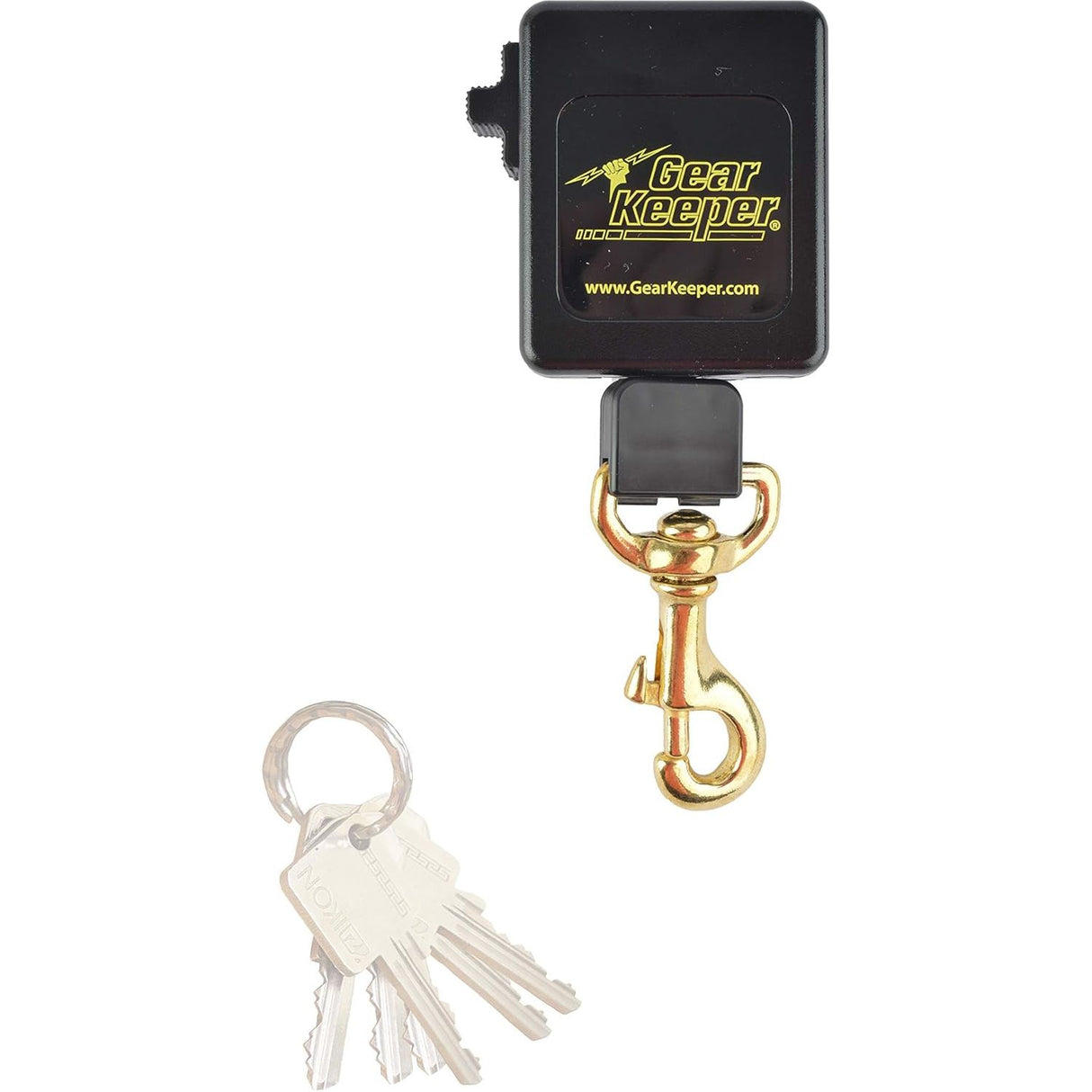 GearKeeper RT3-5812 Schlüssel mit Gürtelclip und Messing Karabinerhaken