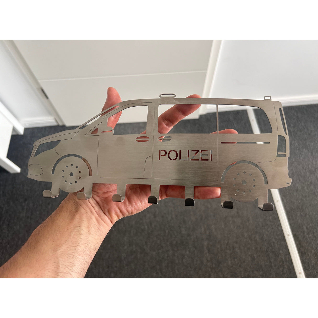 Polizei Schlüssel Board Edelstahl