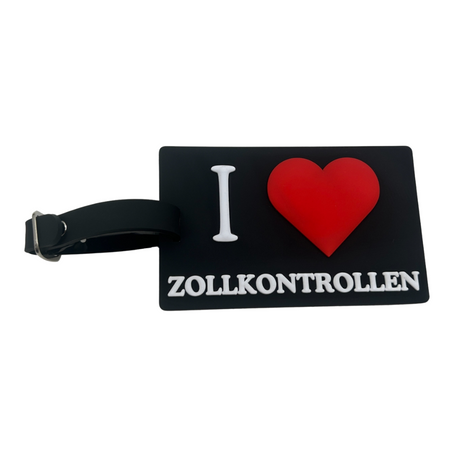 Gepäckanhänger " I Love Zollkontrollen"