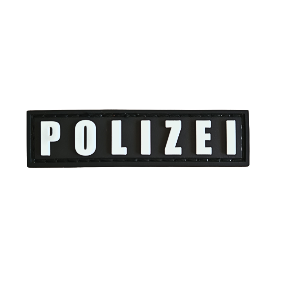 Polizei fluoreszierender Rubberpatch - Mini / Mittel / Groß