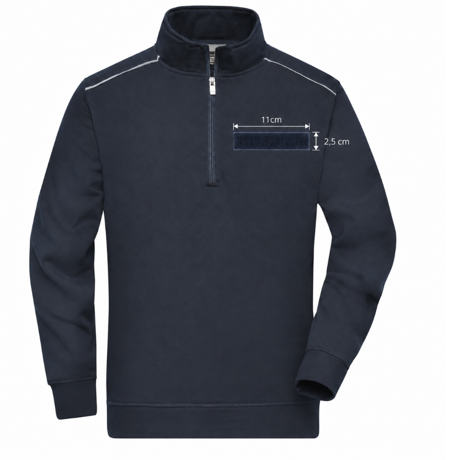 Individualisierbares Einsatz-Sweatshirt Half-Zip