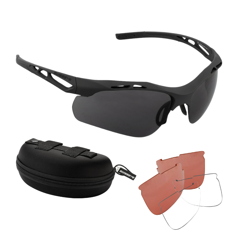 SwissEye® Tactical Attac Schießbrille Schwarz