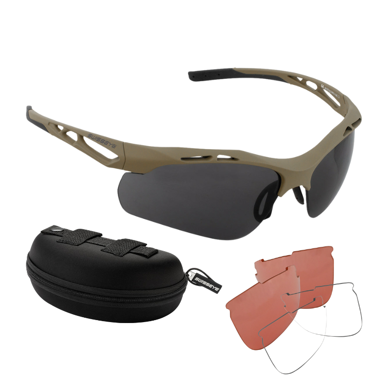SwissEye® Tactical Attac Schießbrille Braun