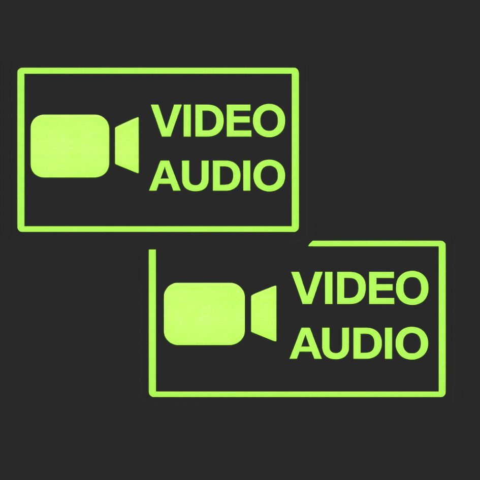 Bodycam Video/Audio Glow in the Dark Rubber Patch