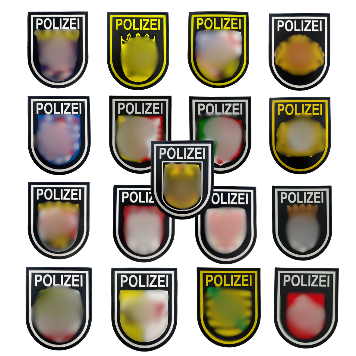 Polizei Bundesländer + Bundespolizei Rubber Patches
