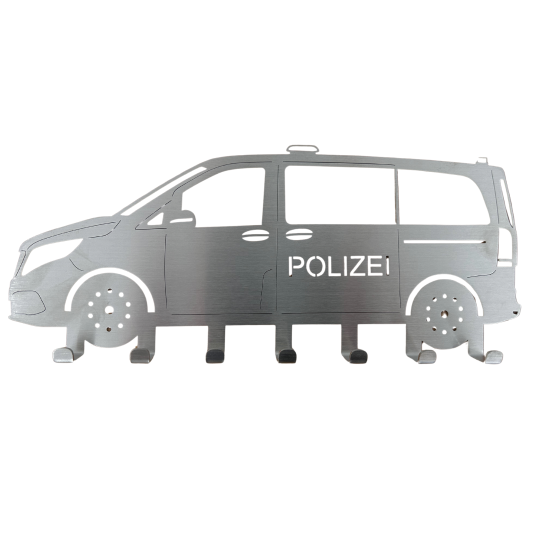 Polizei Schlüssel Board Edelstahl