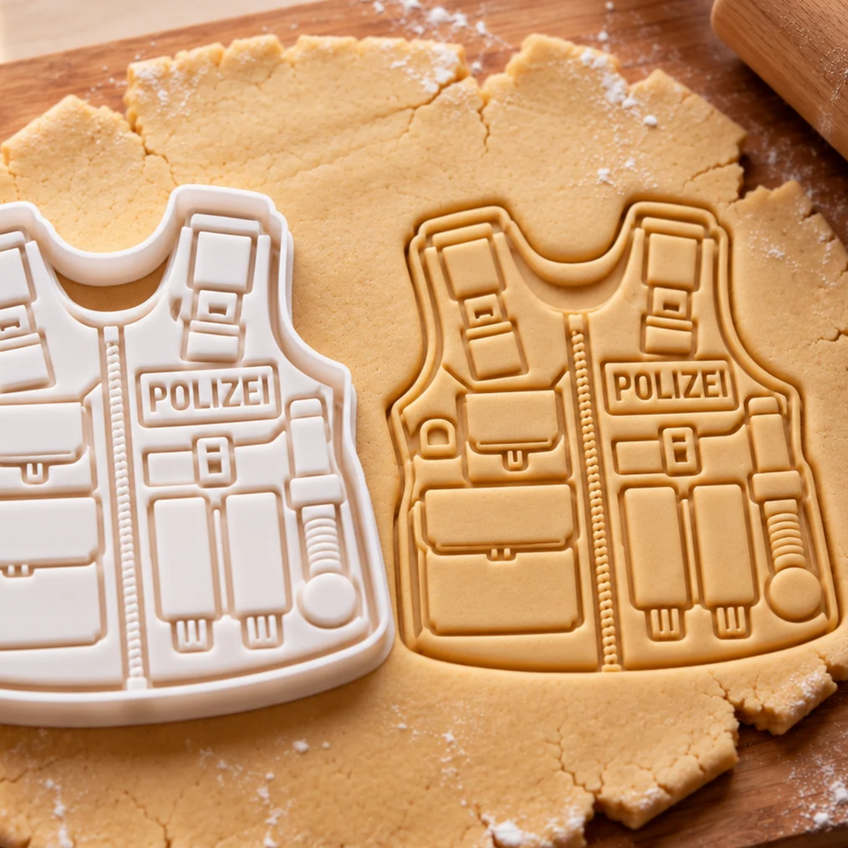 Keks Ausstechform Polizei Einsatzweste
