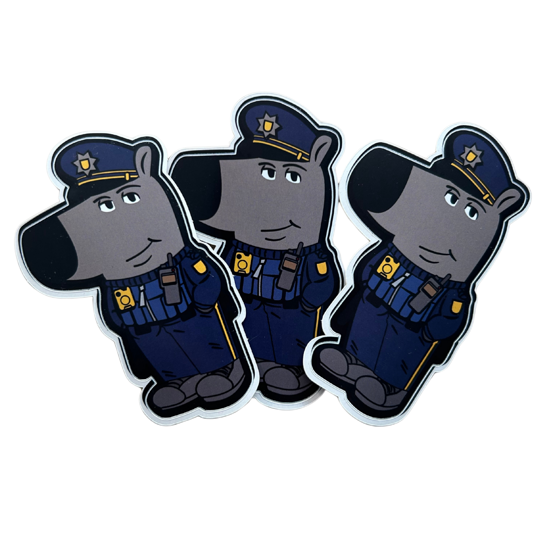 Entspannter Cop Sticker 3er Pack