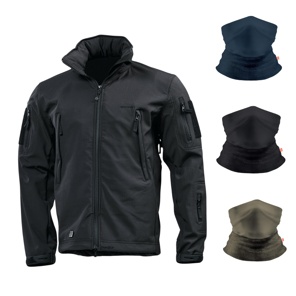 BUNDLE: Pentagon Artaxes Softshell Jacke + Pentagon Fleece Winter Schlauchschal
