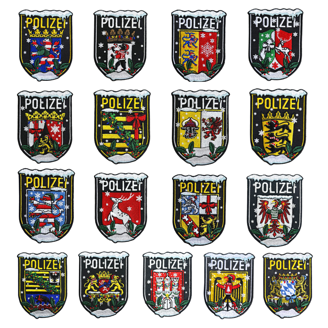 Komplettset Polizei Xmas Textil Länderpatches