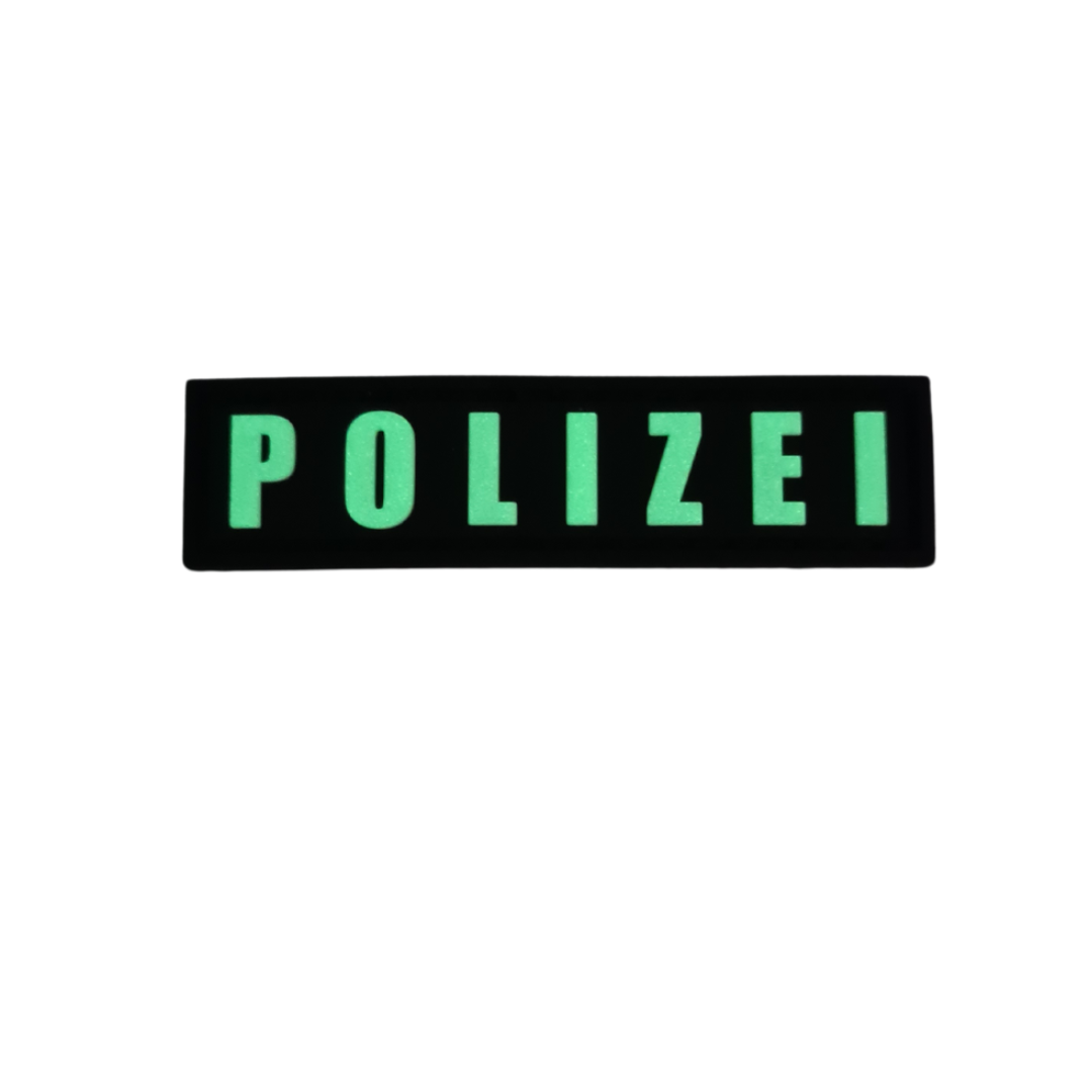 Polizei fluoreszierender Rubberpatch - Mini / Mittel / Groß