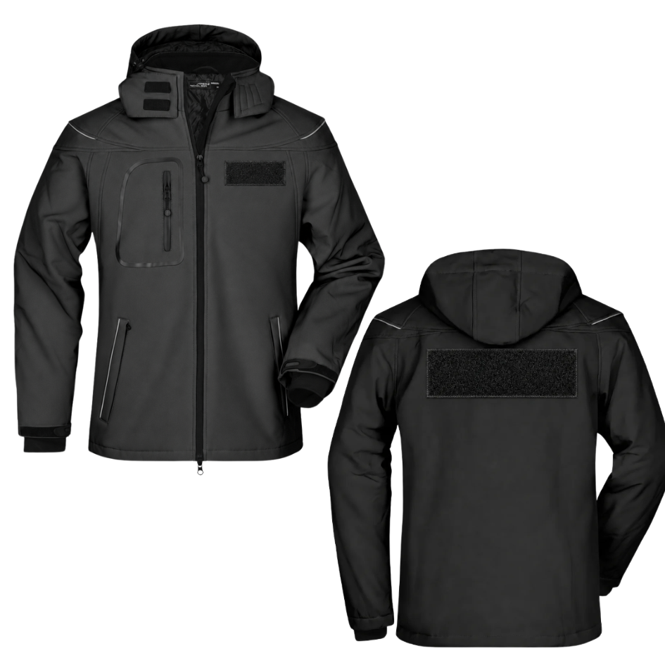 Winter Softshell Einsatzjacke mit Flauschflächen