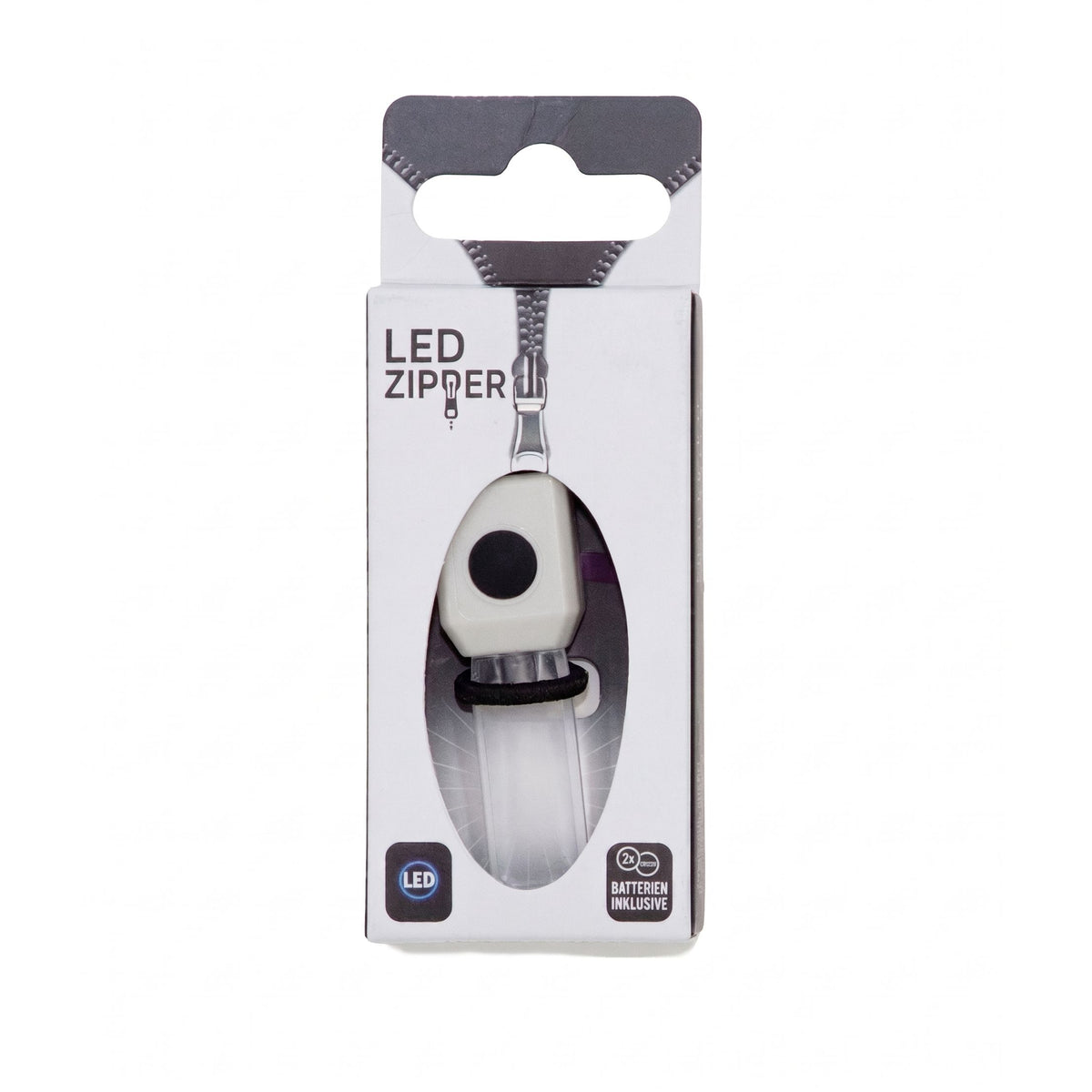 LED-ZIPPER Blinklicht Weiß One Size