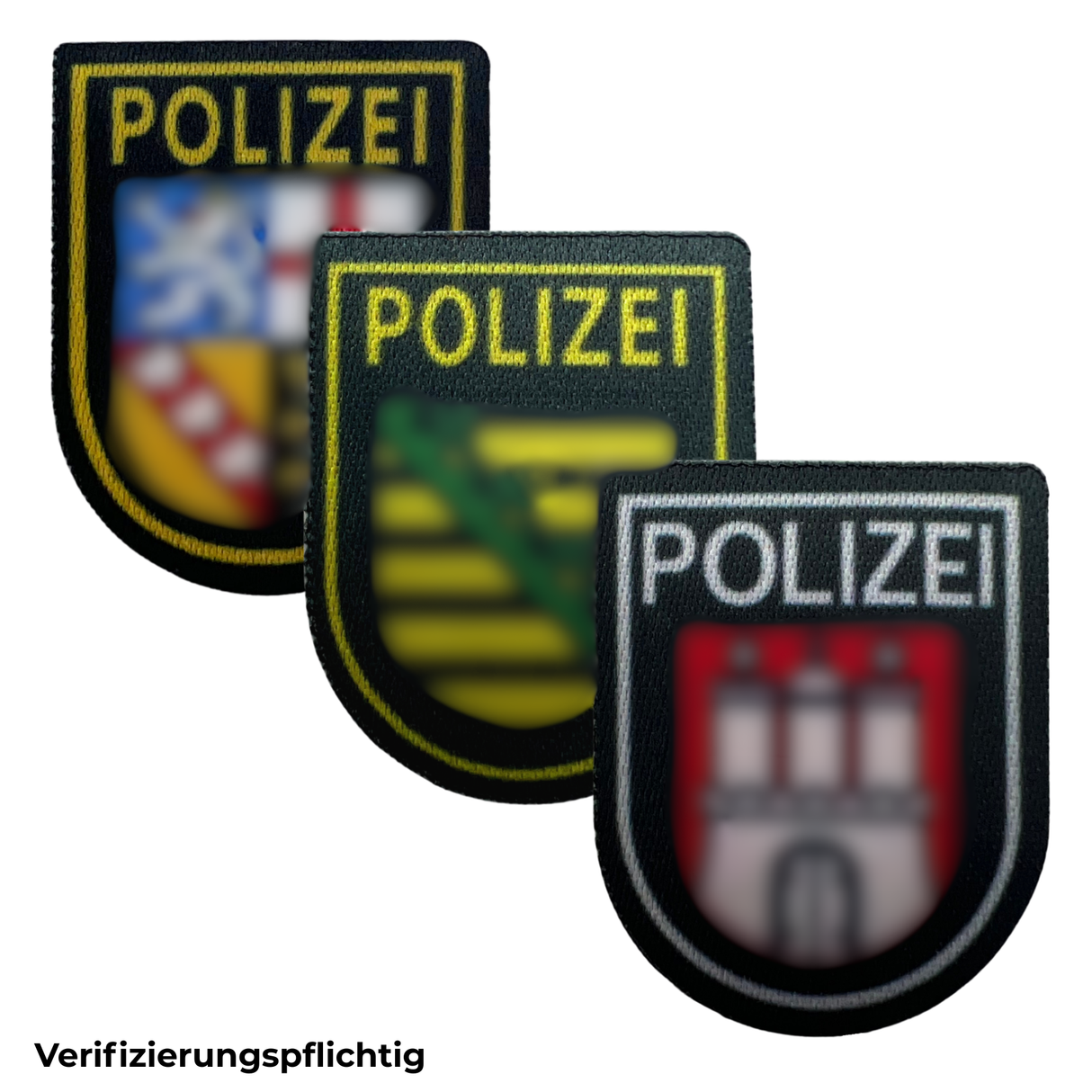 Mini Polizei Bundesländer Textil Patches
