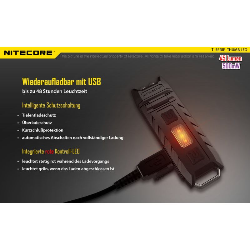 Nitecore Thumb UV - Cliplampe mit UV - Licht