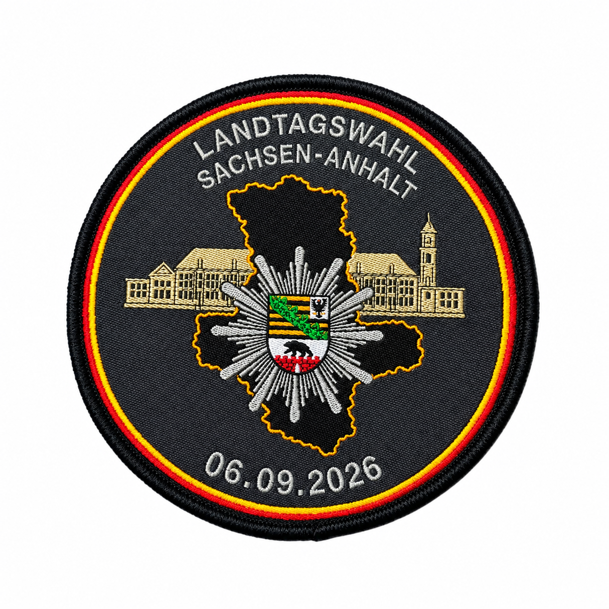 Einsatz Landtagswahl Sachsen-Anhalt Textil Patch