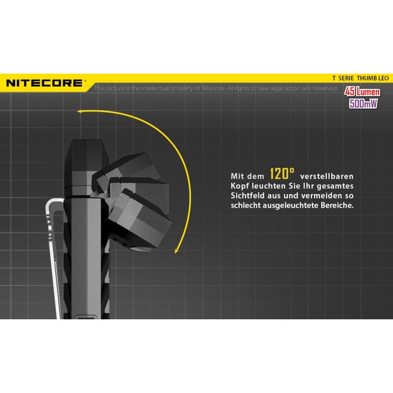 Nitecore Thumb UV - Cliplampe mit UV - Licht
