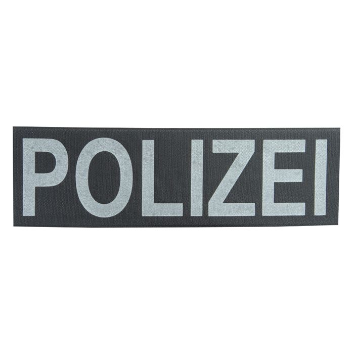 POLIZEI Schriftzug Reflektierender Patch 10 x 33 cm