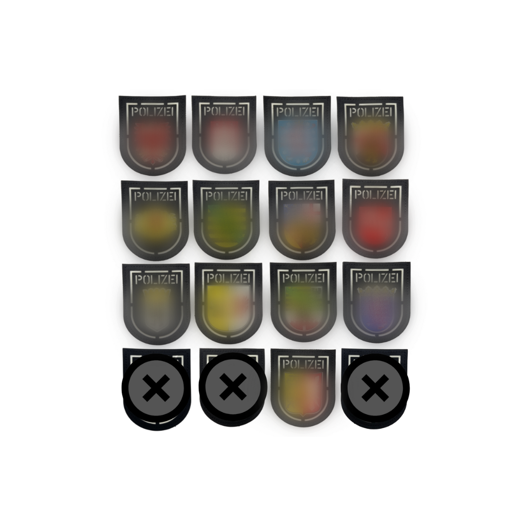 Bundesländer "Glow in the Dark" Lasercut Patches