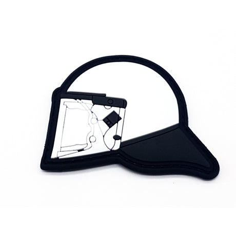 Einsatzhelm Weiß Rubber Patch - Polizeimemesshop