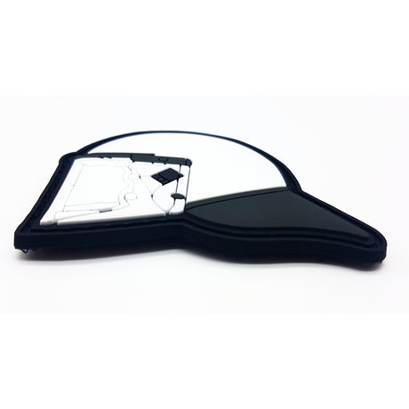 Einsatzhelm Weiß Rubber Patch - Polizeimemesshop