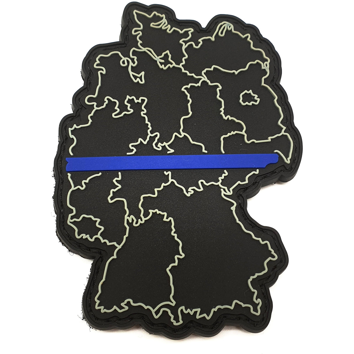 Thin Blue Line Deutschland Rubber Patch - Polizeimemesshop
