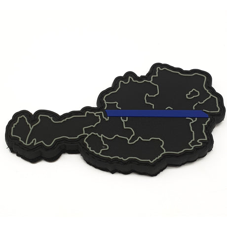 Thin Blue Line Österreich Rubber Patch - Polizeimemesshop