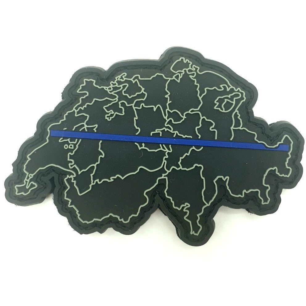 Thin Blue Line Schweiz Patch - Polizeimemesshop