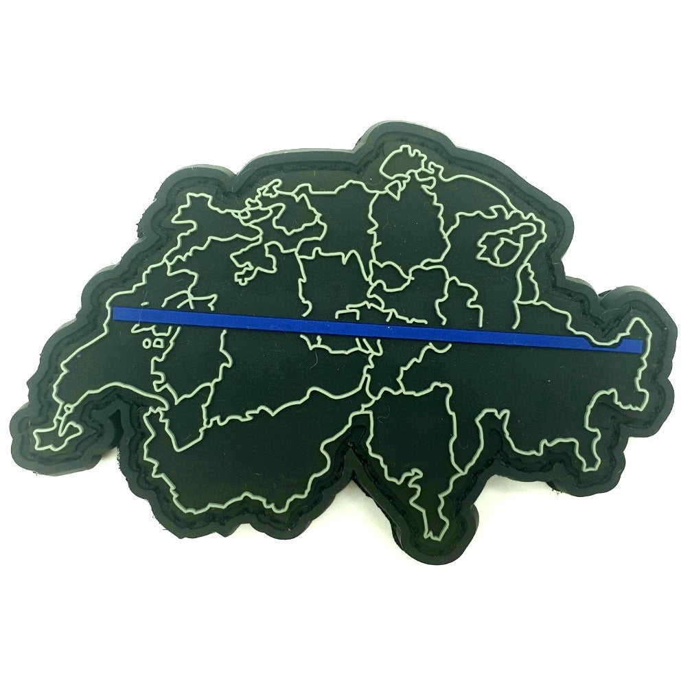 Thin Blue Line Schweiz Patch - Polizeimemesshop