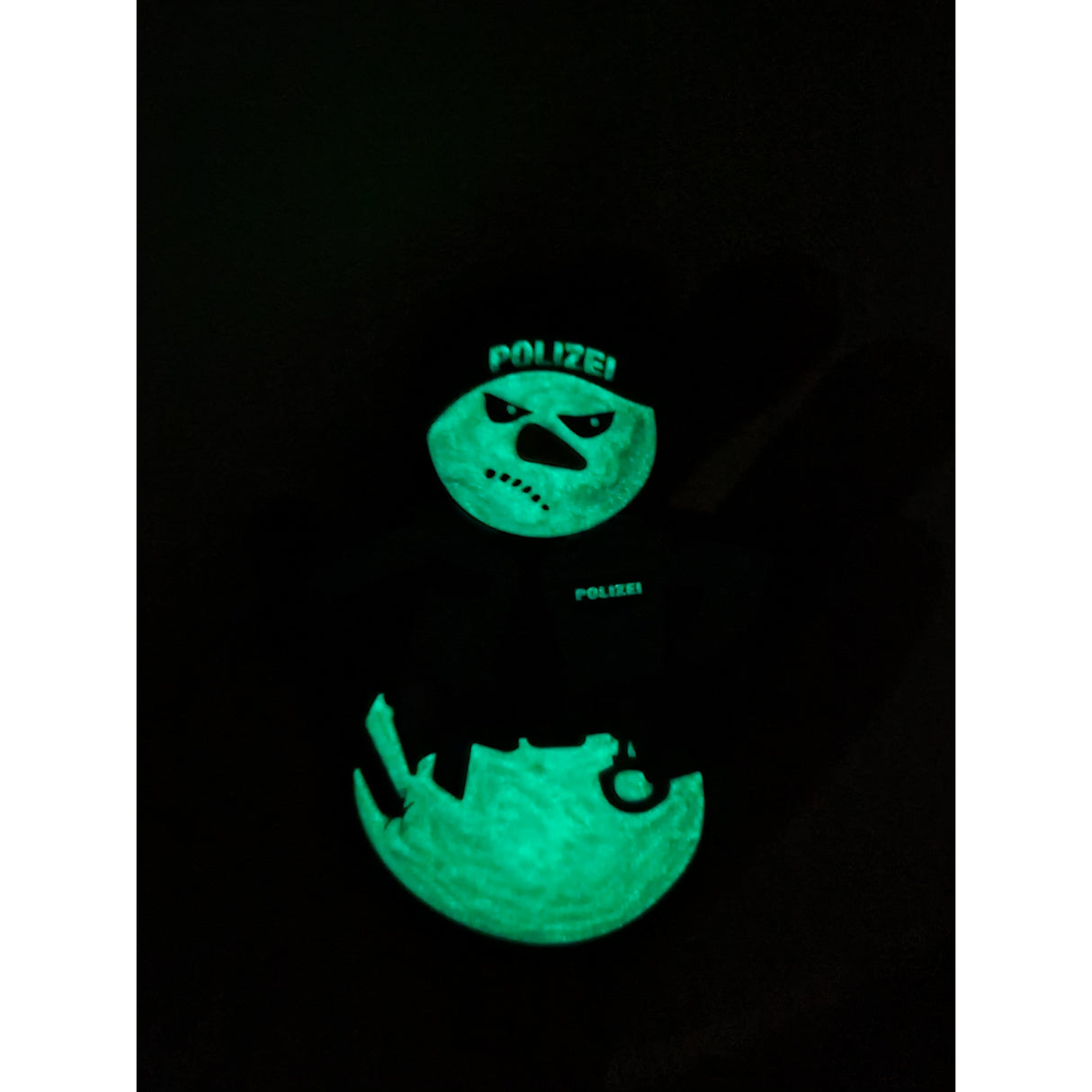 Grumpy Polizei Schneemann Rubber Patch