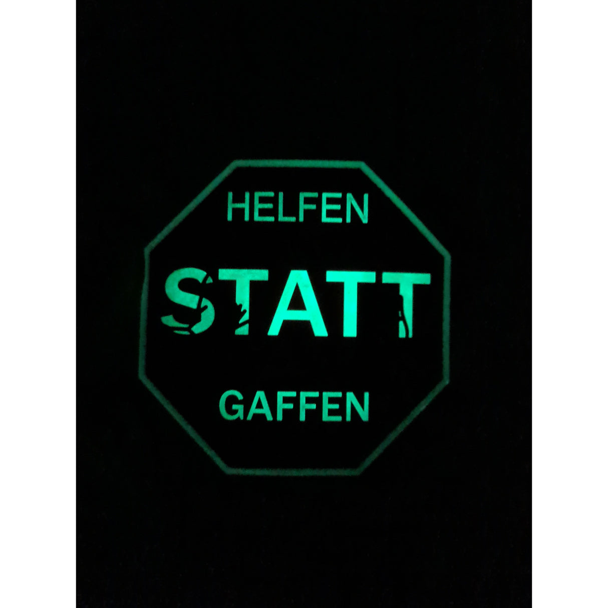 Helfen statt Gaffen Rubber Patch Glow